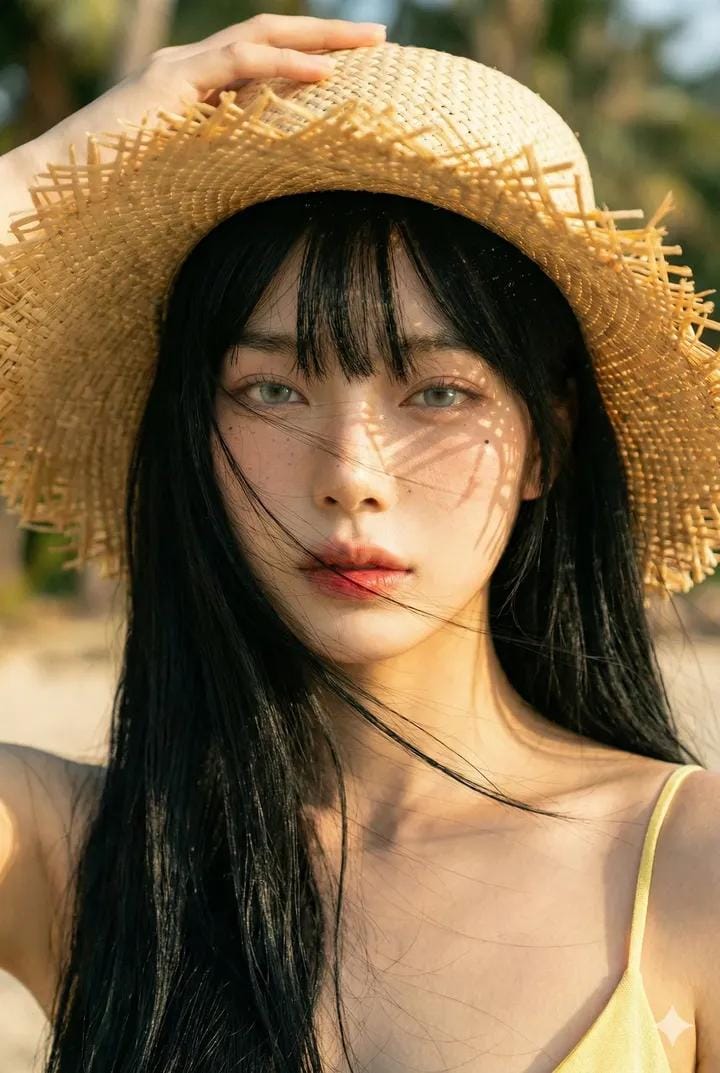 Sunlit Melancholy Beneath a Golden Straw Halo