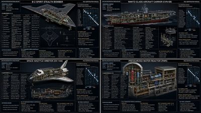 B-2 Spirit stealth bomber diagnostic grid in high resolution