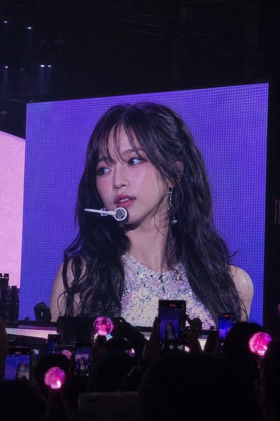 K-pop idol captured on giant jumbotron during live concert