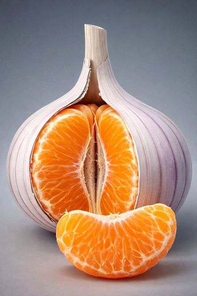 Unexpected Garlic Interiors: Lemon and Kiwi Replacements