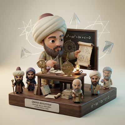 Omar Khayyam Reimagined: A 3D Designer Vinyl Diorama