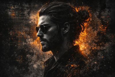 Futuristic Fire: A Cinematic Portrait