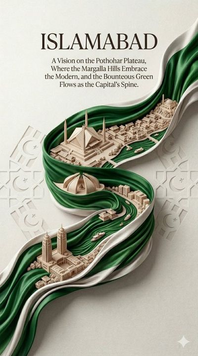 Urban Elegance Woven into Silk: A Ribbon-Shaped Cityscape