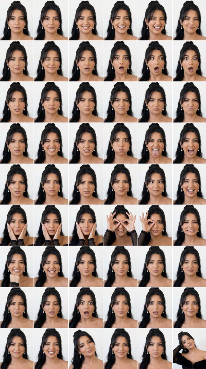 48 Faces, One Identity: An Expressive Grid