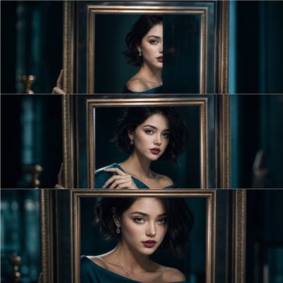 Elegant Editorial Storyboard Captures a Woman's Journey Between Worlds