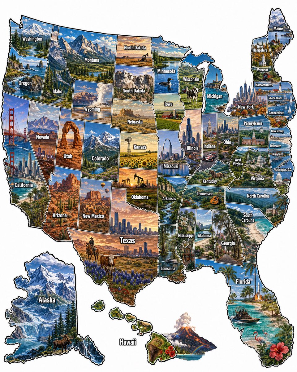 Explore [COUNTRY NAME] Through a Stunning Illustrated Map