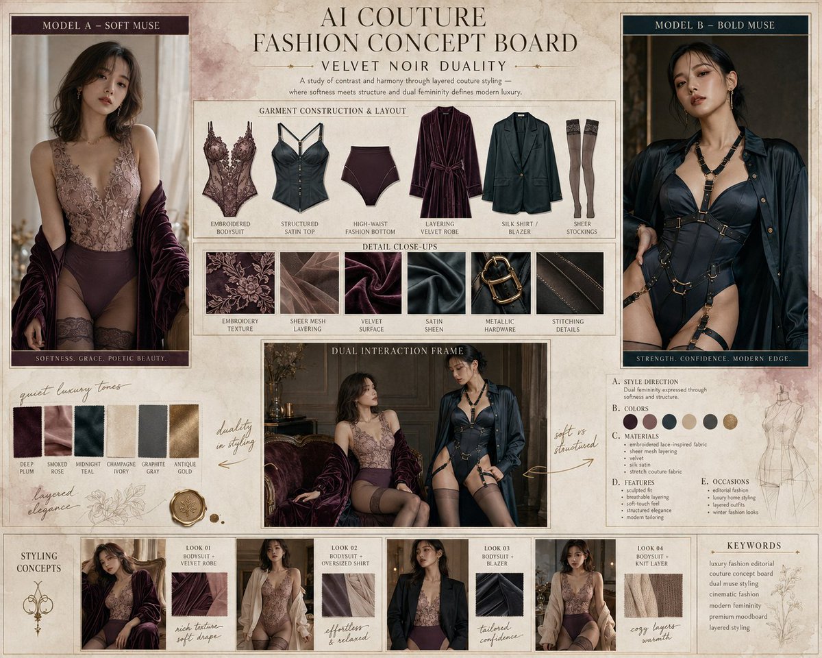Couture Fusion: The Elegance of Dual Femininity