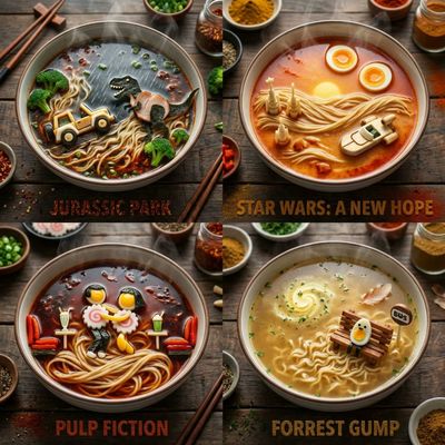 Cinematic Ramen: Movie Scenes in Edible Dioramas