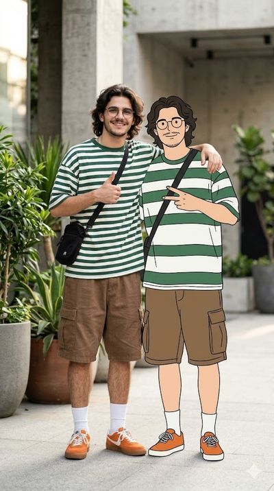 Real Meets Cartoon: Urban Street Duo