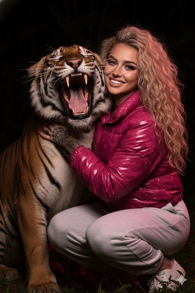 Queen of the Wild: A Fierce Nighttime Portrait