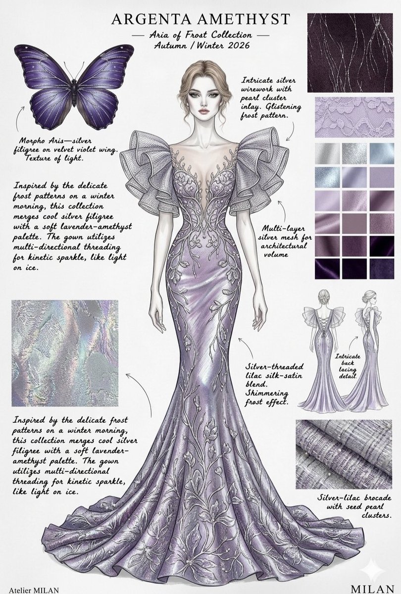 Frosted Elegance: High Fashion Couture Inspired by Butterflies