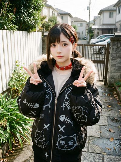 Adorable Vibes: Chainsaw Man's Shoko in a Charming Setting