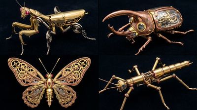 Clockwork Creatures: Steampunk Insects in Mechanical Splendor