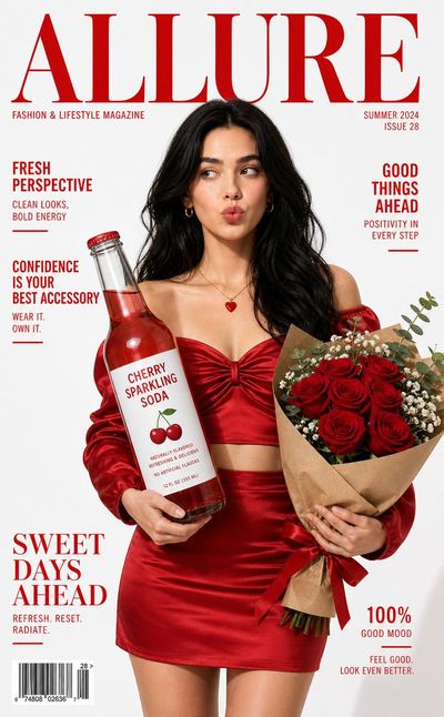 Red Elegance: Cherry Soda Meets Summer Fashion