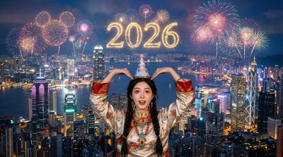 Heartfelt Celebration Over Hong Kong's Skyline