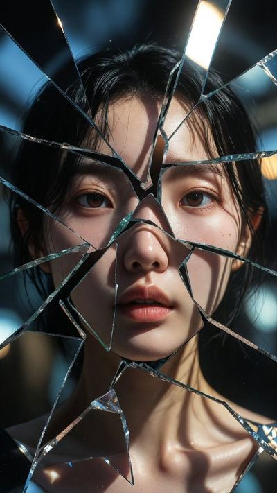 Shattered Perspectives: A Surreal Portrait
