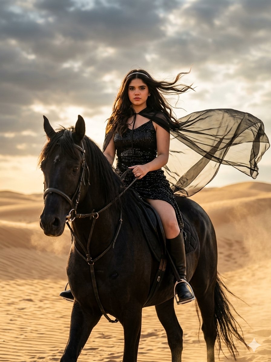 Majestic Grace Amidst Desert Winds