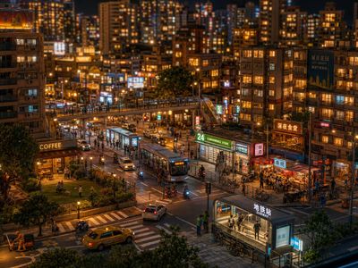 A Day and Night in Microtown: A Spectacle of Life