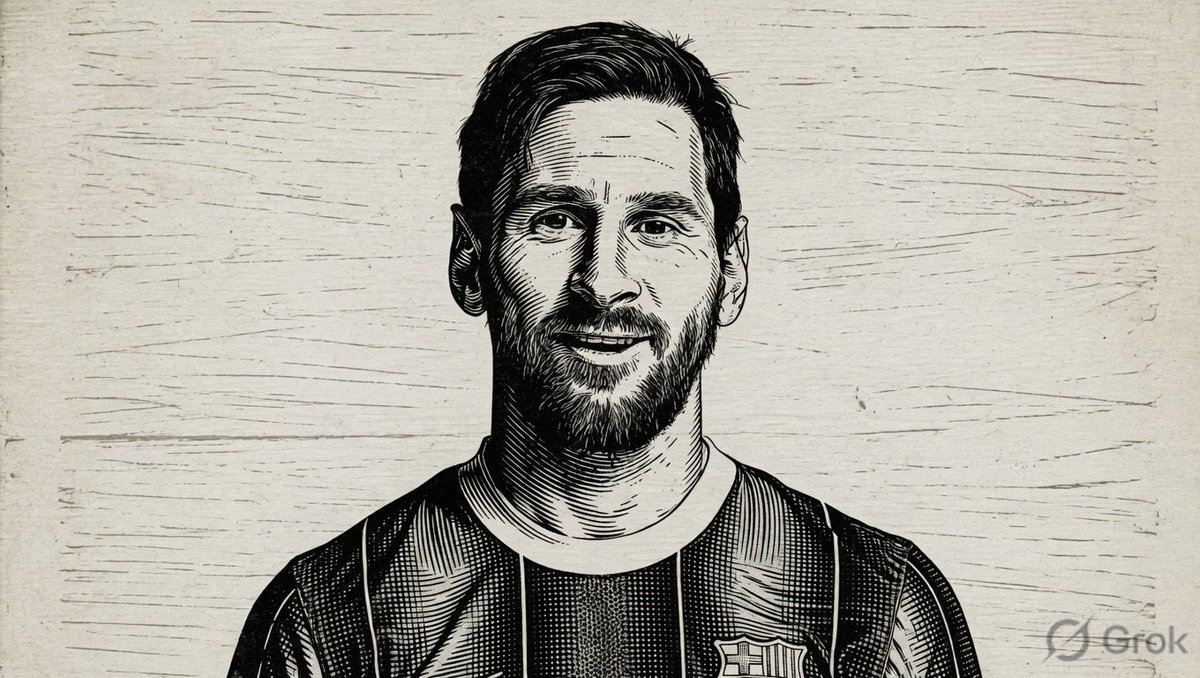 Classic Woodcut Portrait with Sharp Contrast