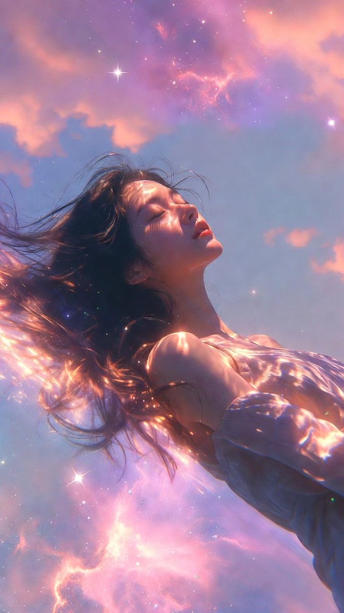 A Dreamlike Portrait in Pastels and Stars