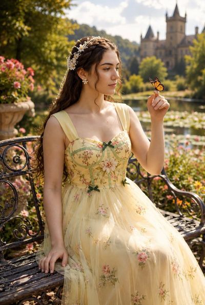 Enchanting Portrait in a Dreamy Garden