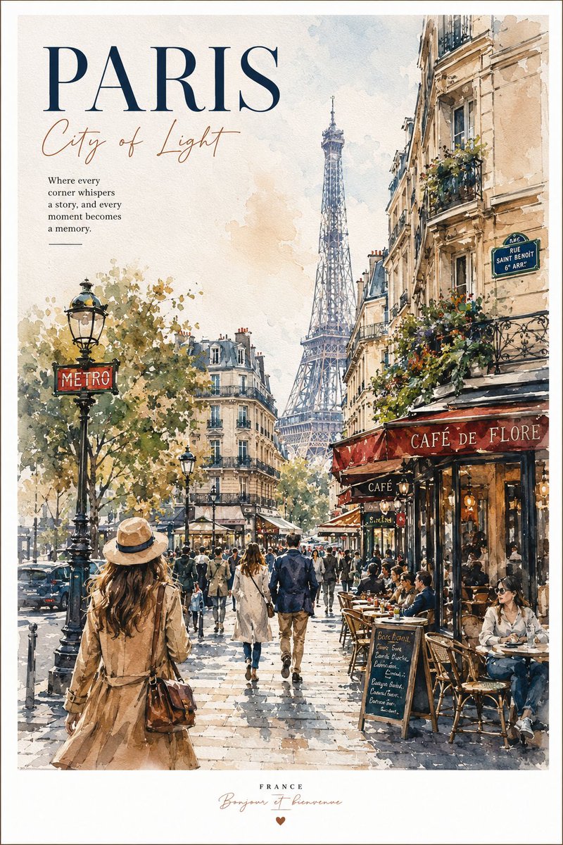 Timeless Cityscapes: Watercolor Elegance