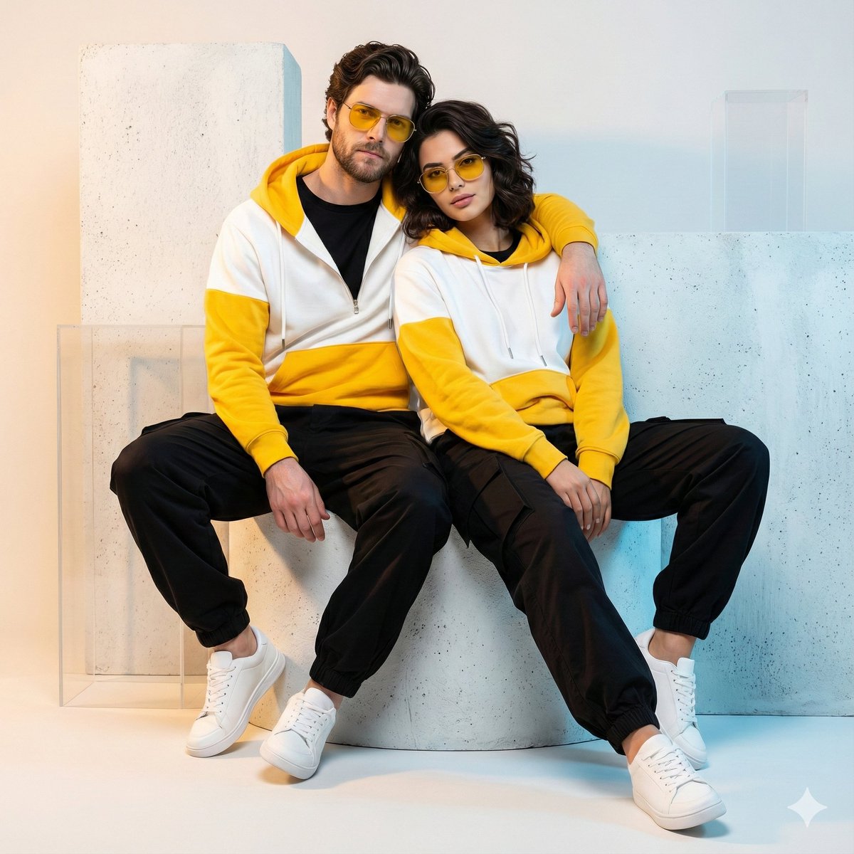 Streetwear Elegance: Bold Love in Cinematic Style