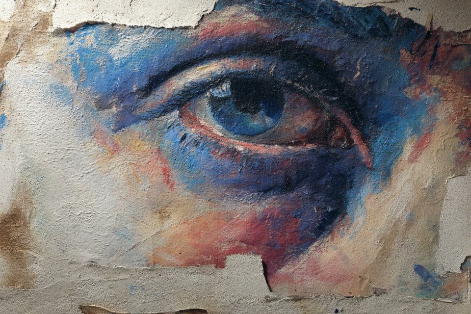 Pastel Reverie on Weathered Walls