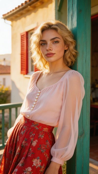 Golden Hour Grace: A Portrait of Mediterranean Dreaminess