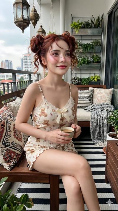 Cozy Balcony Bliss with Loungewear Elegance