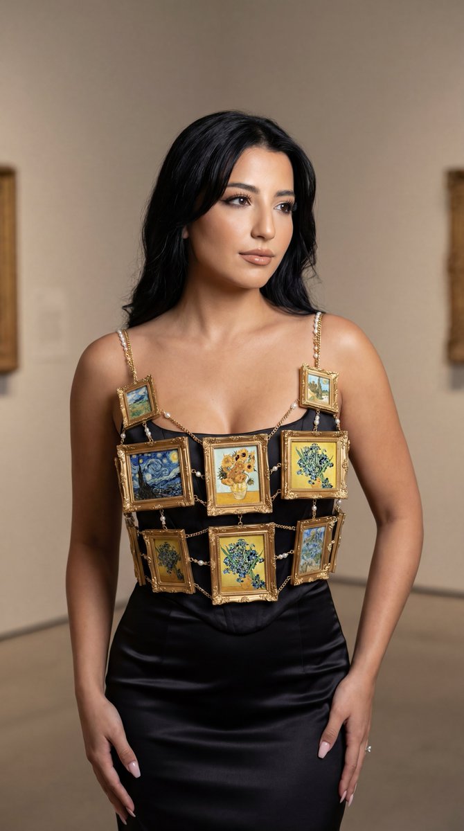 Couture Meets Canvas: Van Gogh-Inspired Elegance