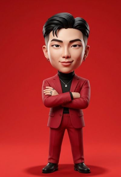 Namjoon Collectible Figure in Crimson Suit