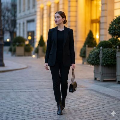Chic Confidence in Twilight Elegance