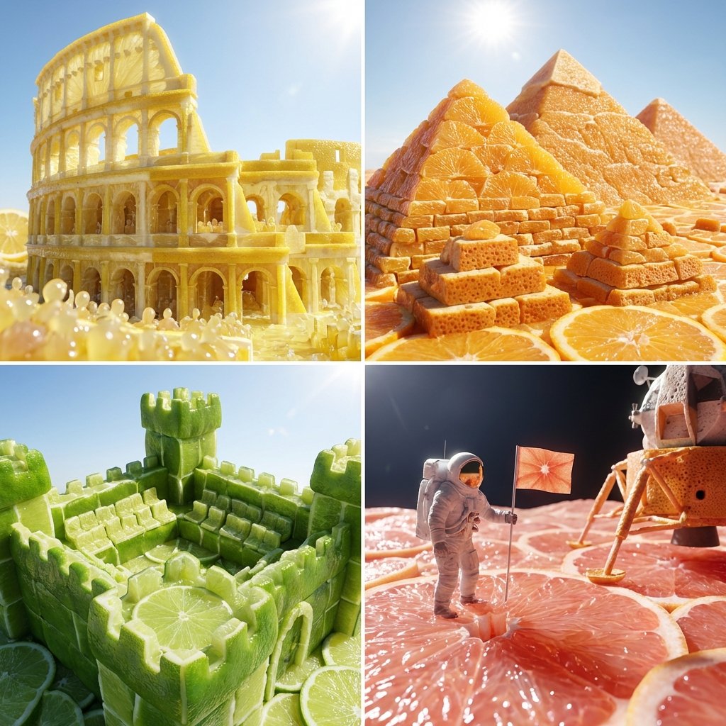 Citrus Chronicles: Historic Moments Recreated with Lemon Architecture