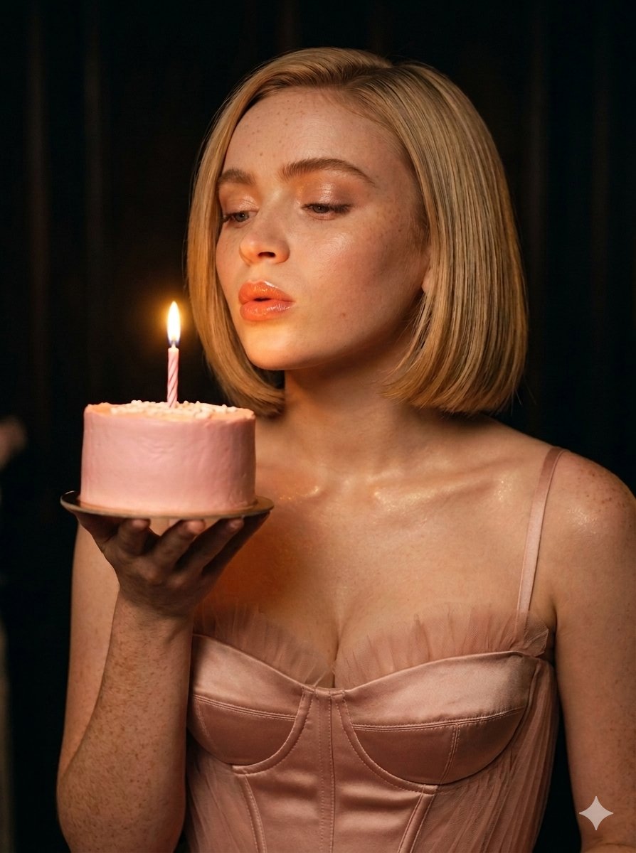 Elegance in Candlelight: A Romantic Birthday Portrait