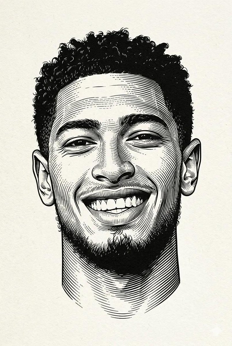 Monochrome Mastery: Classic Woodcut Portrait in Sharp Contrast