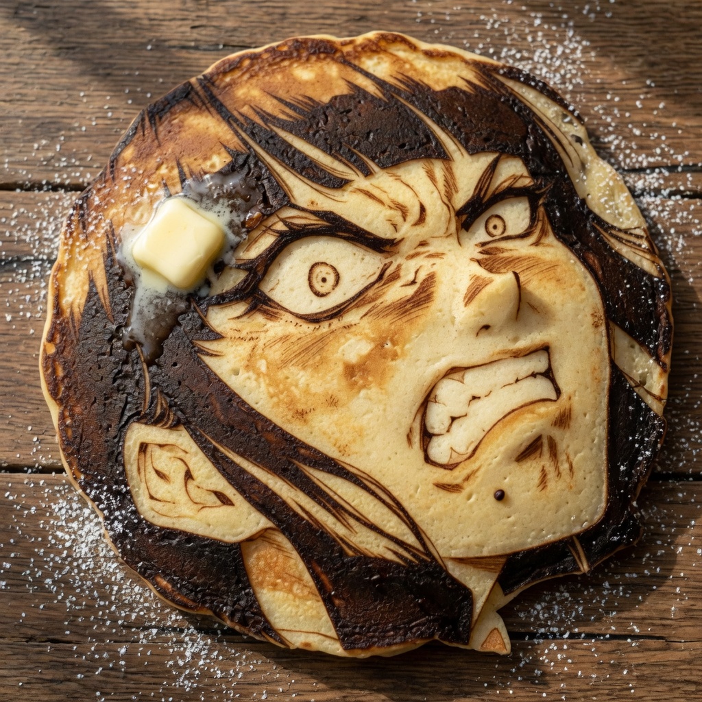 Portrait Pancake: Hyperrealistic Facial Art