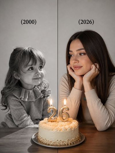 Reflections Across Time: Childhood Meets Adulthood