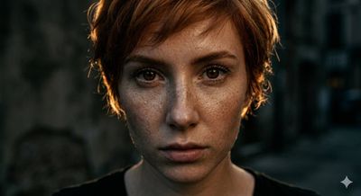 Moody Intensity: A Cinematic Close-Up Portrait