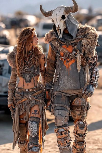 Desert Tribes Reimagined: Cyberpunk Survivors in Harsh Sunlight