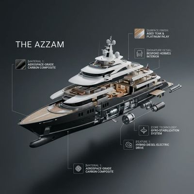 Ultra-Premium Yacht in Floating Exploded View