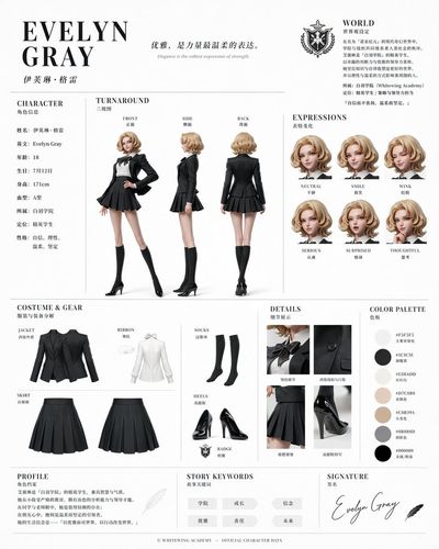Comprehensive Character Profile with Multi-Angle Views