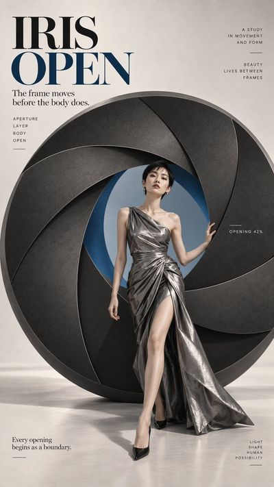 High-Fashion Editorial Posters Featuring Dynamic Circular Compositions