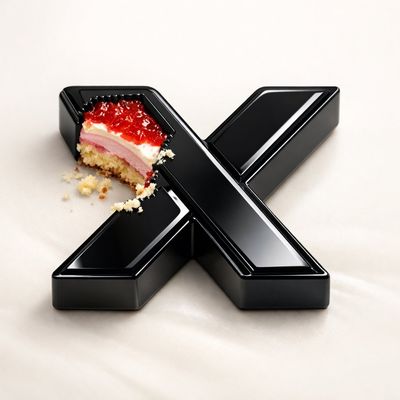 Bitten X: A Sweet Twist on Tech Iconography
