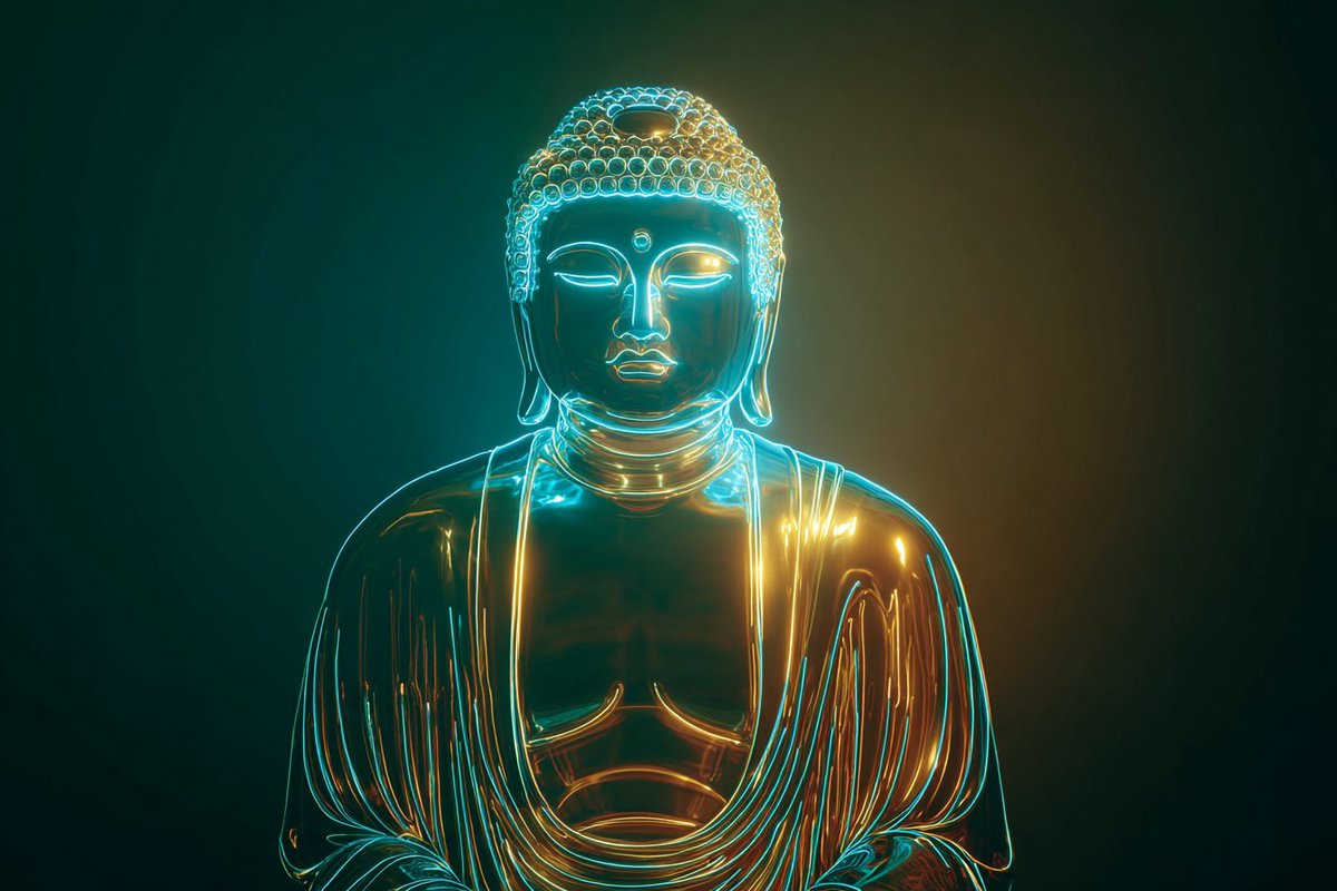 Neon Edge Illumination Portrait with Dual Color Outlines
