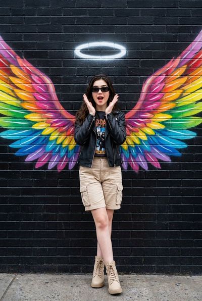 Urban Muse: A Vibrant Encounter with Street Art