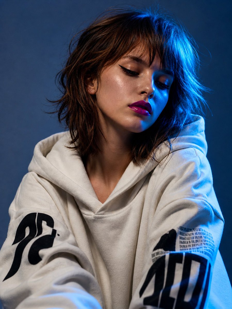 Cinematic Studio Portrait with Bold Fashion Contrast
