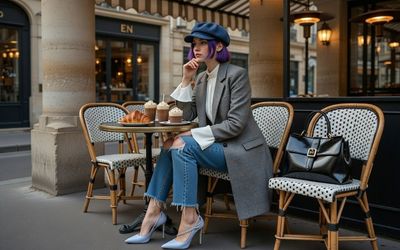 Morning Elegance at a Parisian Café