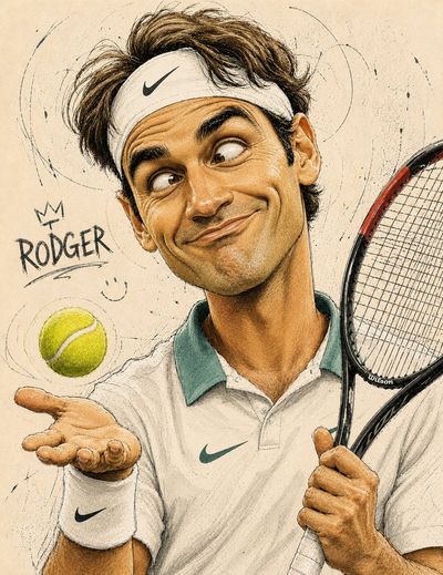 Four sports icons transform into hilarious comic caricatures