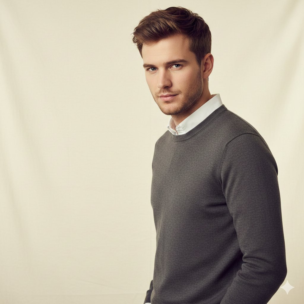Sleek Confidence in Studio Light